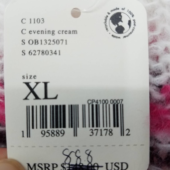 Free People Hockley Stripe Sweater in Evening Cream Peaches NEW WITH TAGS - Picture 9 of 9